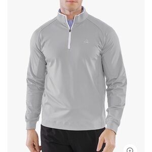 Men's Light Gray Quarter-Zip Pullover